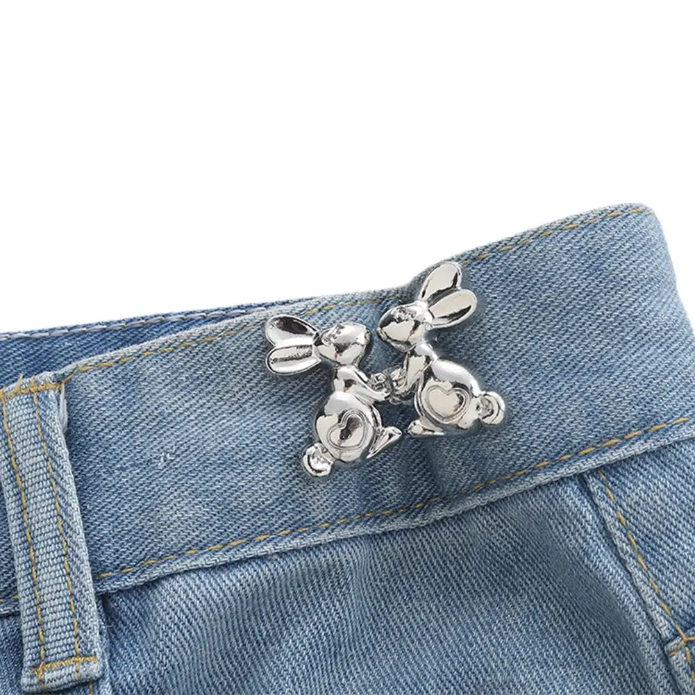 Metalen Knopen Herbruikbaar Konijn Snap Sluiting Broek Pin Intrekbare Knop Naaien Gespen Voor Jeans Perfect Fit Wai D4a5