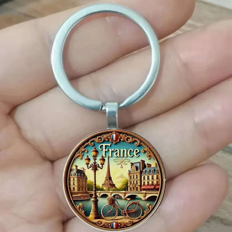 Винтажный-брелок-—-Эйфелева-башня-река-и-велосипед-seine-—-Сувенир-из-мини-городского-города-Парижа-—-подарок-для-французских-любителей-и-путешественников
