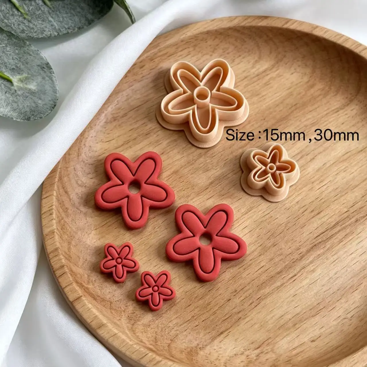 Frühlingsblumen-Formen aus Polymer-Ton, Mehrfache Frühlingsblumen-Ausstecher, Schneidformen für DIY-Ohrringherstellung, 3D-gedruckte Tonwerkzeuge – Detail 11