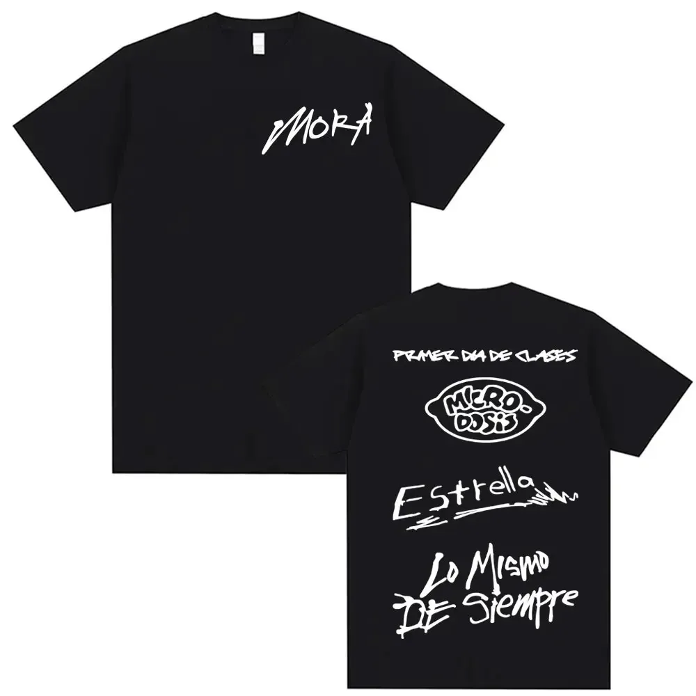 

Hot Rapper Mora Lo Mismo De Siempre Album Graphic T Shirts Men Women Summer Short Sleeve Tees Vintage High Street Trending Tops