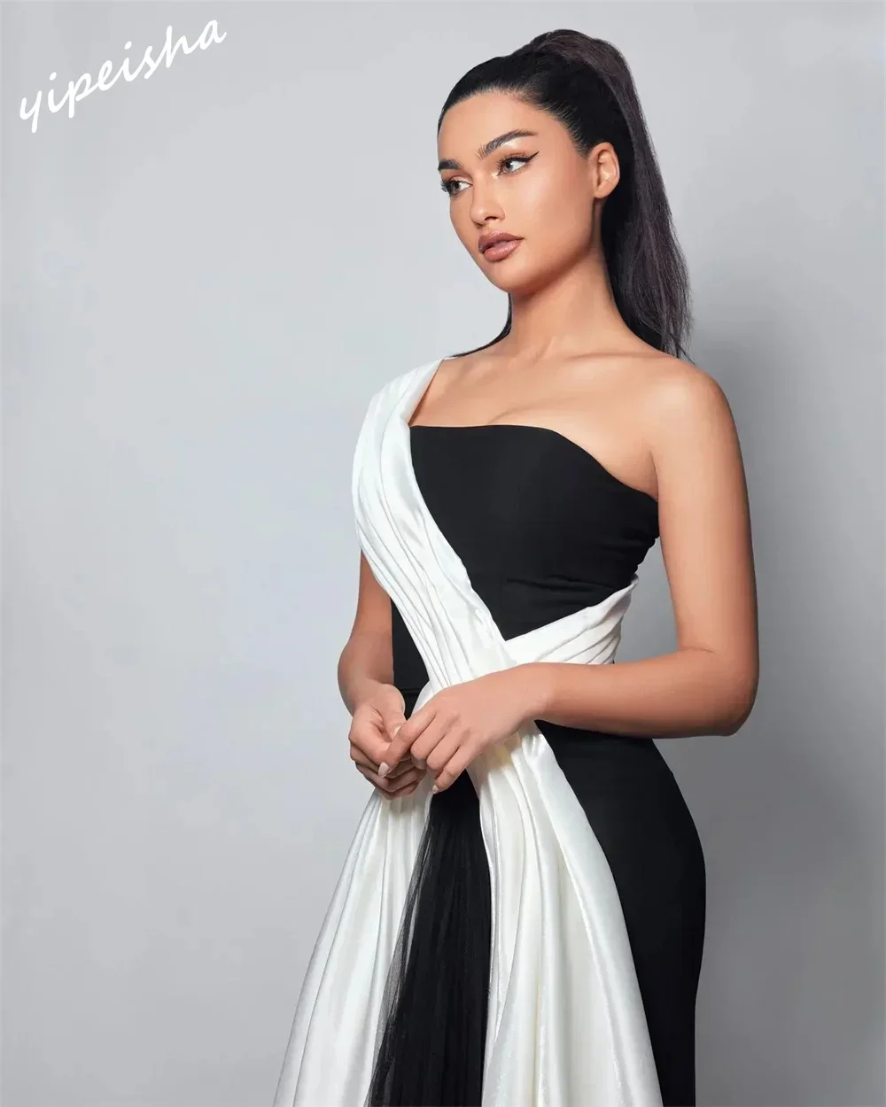 Exquisite Fashion High quality Jersey Sheath Strapless Long Dresses Party Dresses Classic Formal Retro Sexy Modern Style Simple