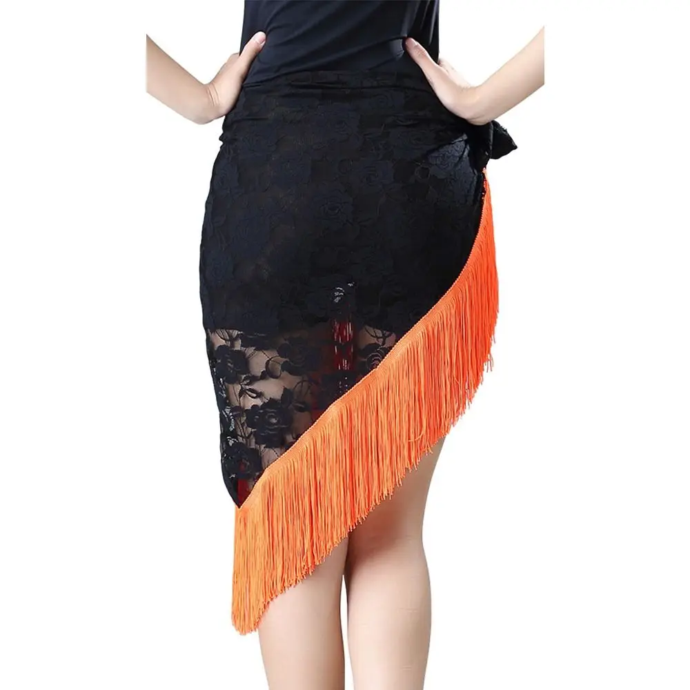 أزياء شرابة الرقص الشرقي وشاح الورك الدانتيل الأسود روز الخصر سلسلة البوهيمي الرقص الشرقي حزام عرض الأزياء #3