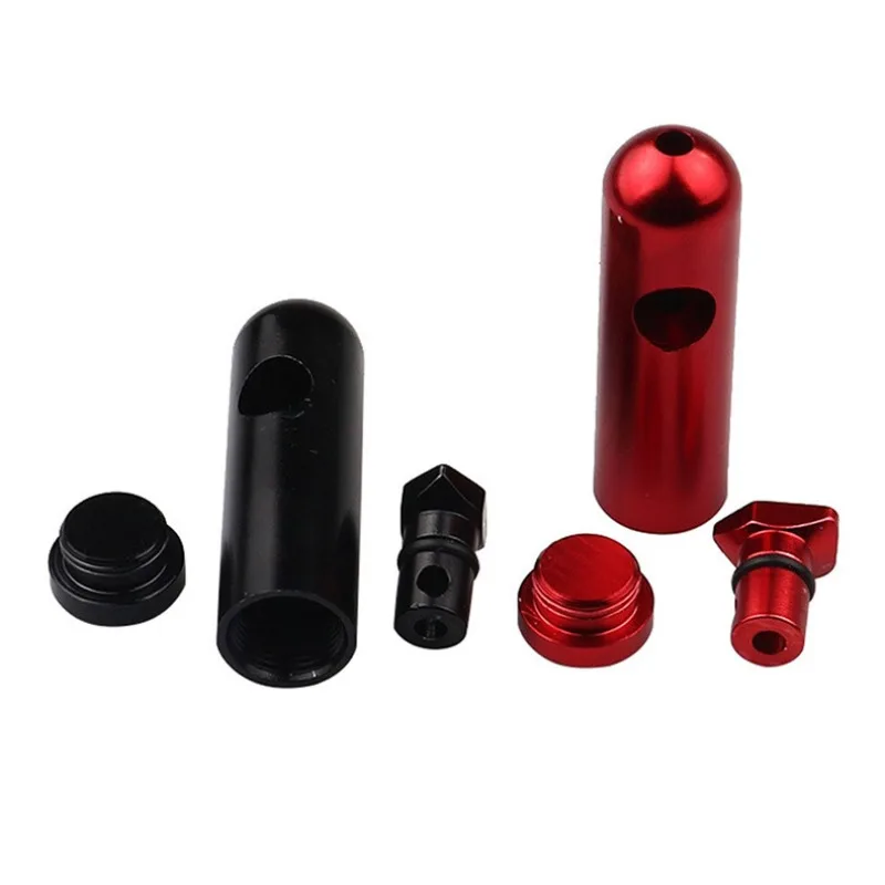 Mini Snuff tube Colored Metal 54mm Aluminum Alloy Round nose bullet shape High Quality snuff bottle pipe Cool Gadget for Men image 4