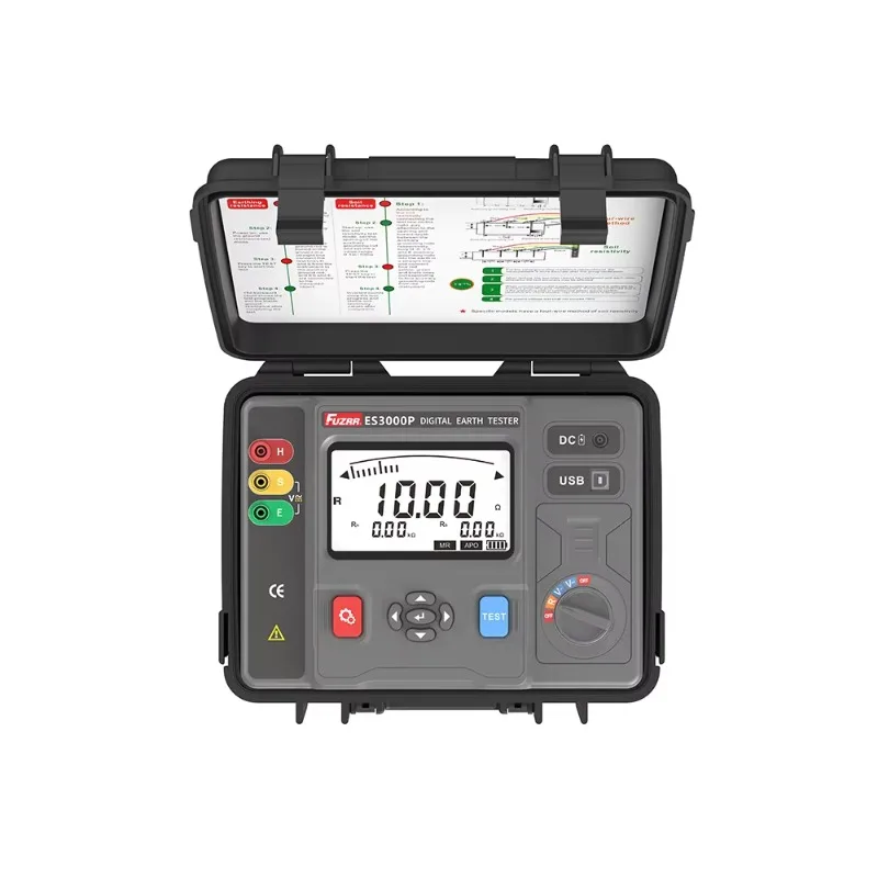 Updated Version ES3000P Accurate Fast Stable Reliable Digital Earth Resistance Tester Meters Ohmmeter Ground Advice Instrument