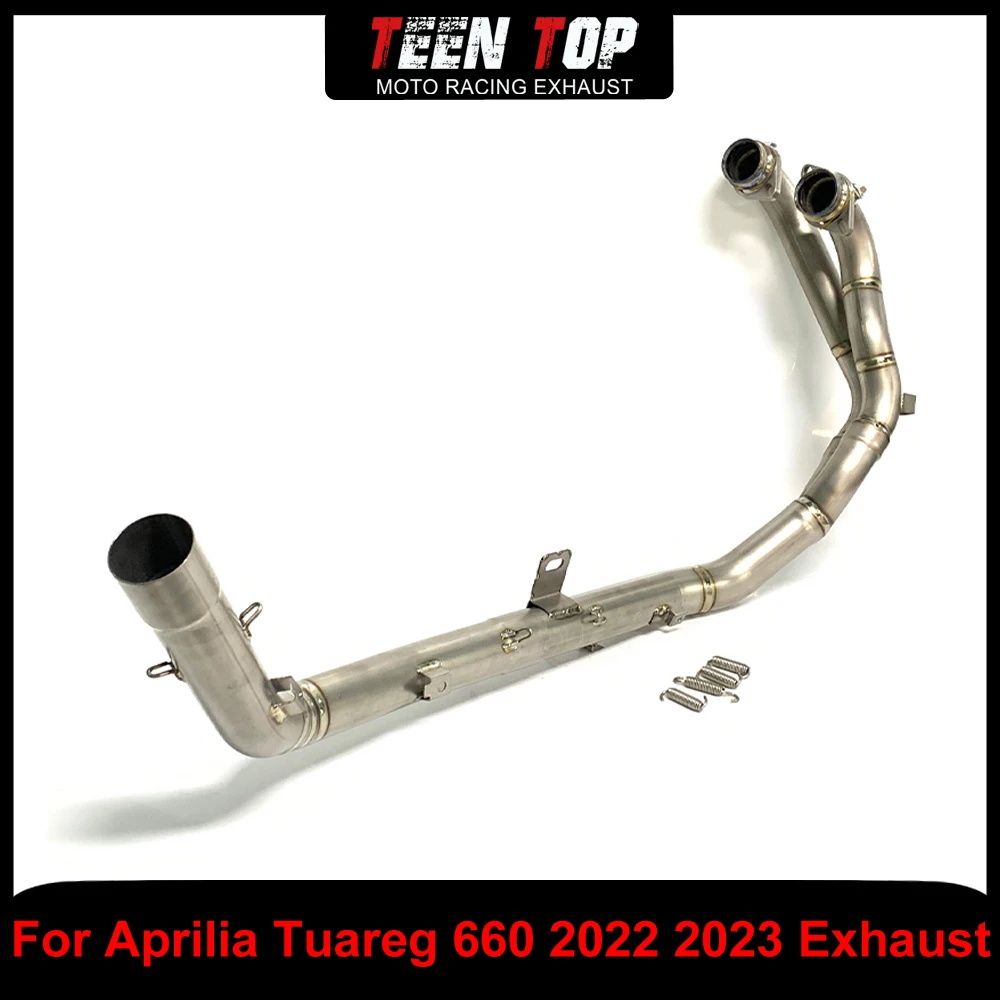 

48mm For Aprilia Tuareg 660 Exhuast Pipe Motorcycle Exhaust Front Link Pipe Titanium Alloy Tuareg 660 2022 2023 Connect Tube
