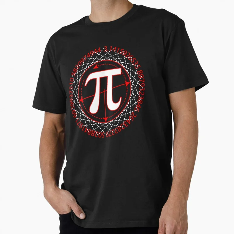 

Pi Sign Drawing White π Symbol 3.14 funny math science Gift t shirt for man Large size Tops S-6XL 100% cotton print Clothes