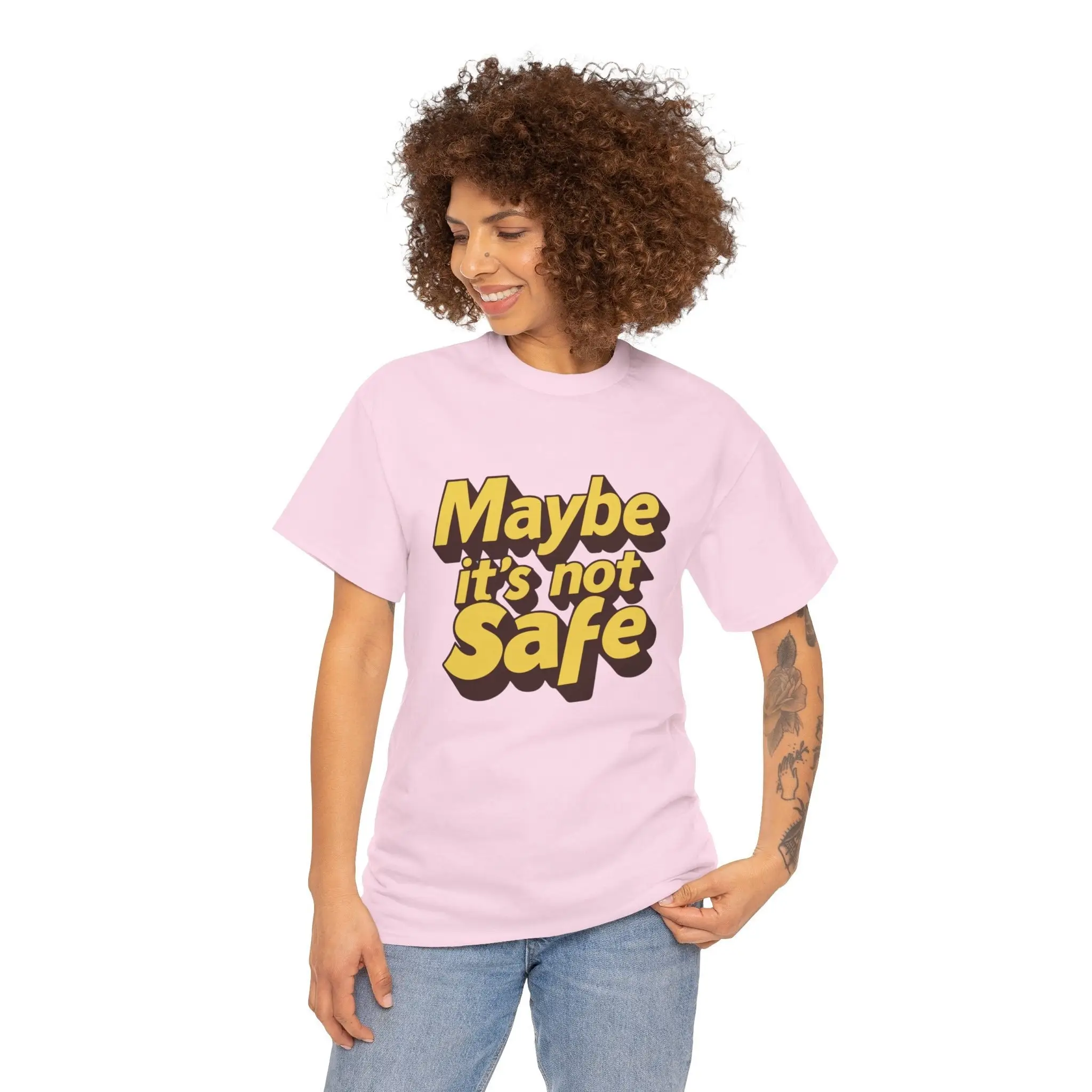 Maybe It's Not Safe T Shirt Y2k Baby Clothes Retro 90s Vintage Trendy 2000 Nostalgia Sarcastic