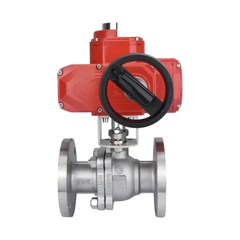 Stainless steel flange ball valve Q941F high temperature resistant switch 220V steam proportional control cut-off valve