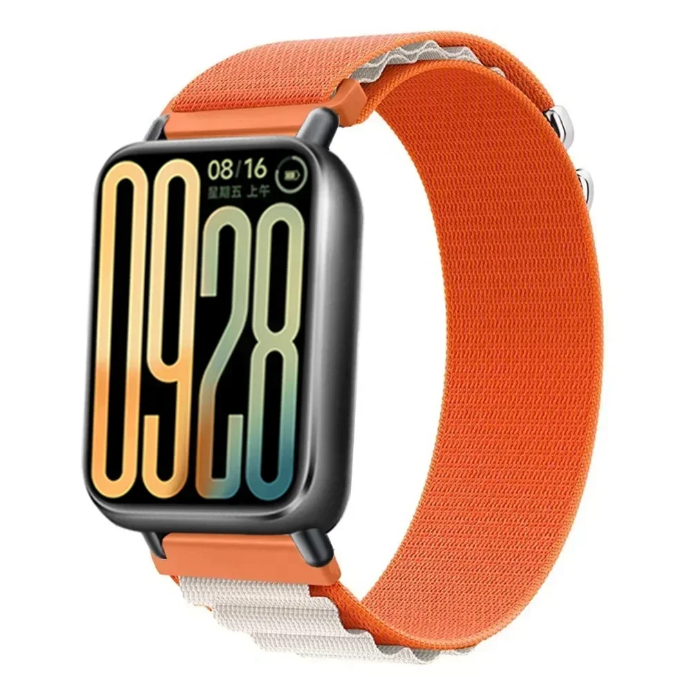حزام رياضي من النايلون جبال الألب لساعة Xiaomi Mi Band 9 8 Pro مريح للتنفس سوار معصم Redmi Watch 4 5 Correa Accessories