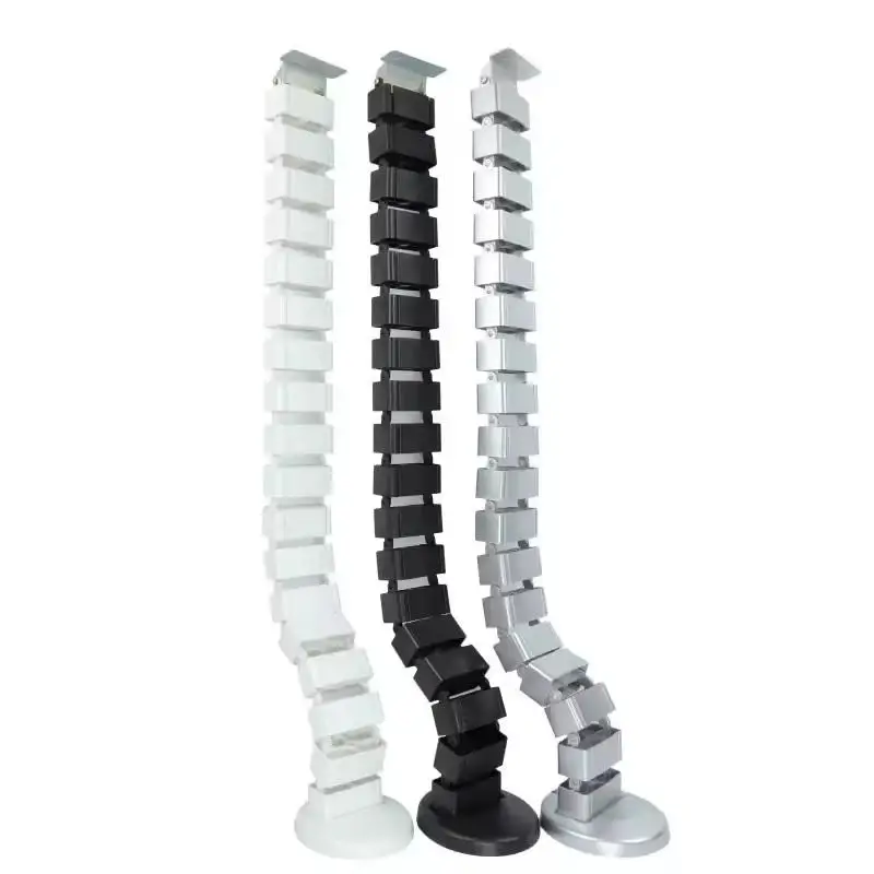 Wire Spine Cable Sleeve Under Desk Cable Tray Wire Management Workstation Snake Wire Organizer Management Cleaning Pipe Conduit