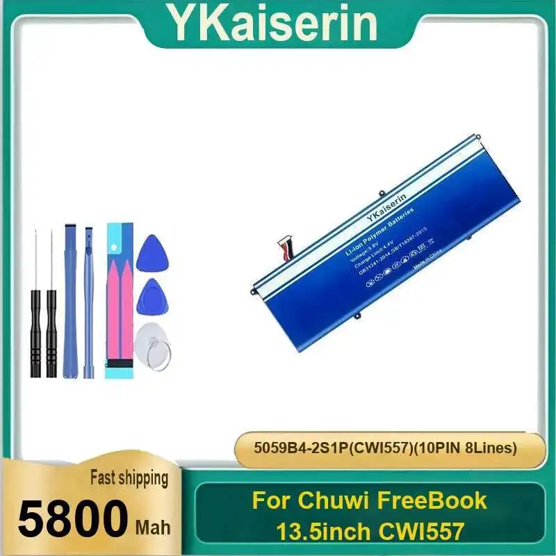 

Laptop Battery 5059B4-2S1P CWI557 10PIN 8Lines For Chuwi Freebook 13.5Inch 5800Mah Hardwearing