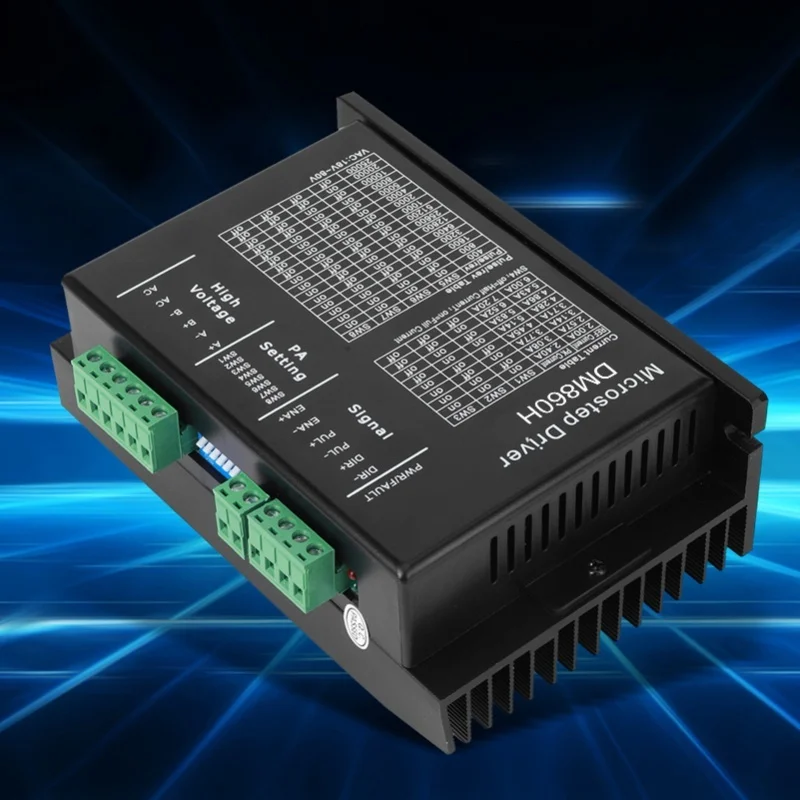 Stepper Motor Driver CNC Digital 32 Bit Ultra Low Noise DM860H 2.4-7.2A 18-80VAC
