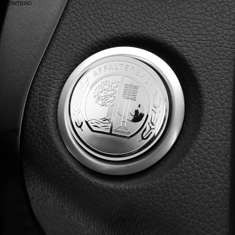 Couvercle de bouton de démarrage et d\'arrêt du moteur de voiture, badge 3D, autocollants d\'emblème pour GlC, GLA, CLA, GLE, GLS, W176, W246, W166,