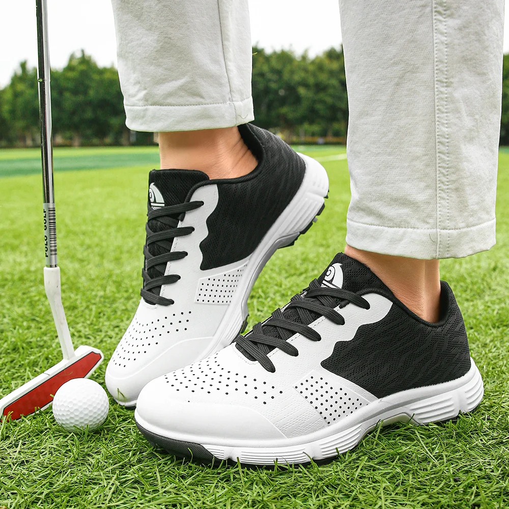 

Men's Golf Shoes Outdoor Mesh Professional Fitness Golf Shoes Men's Extra Large Comfortable Golf Shoes Sizes 39-50