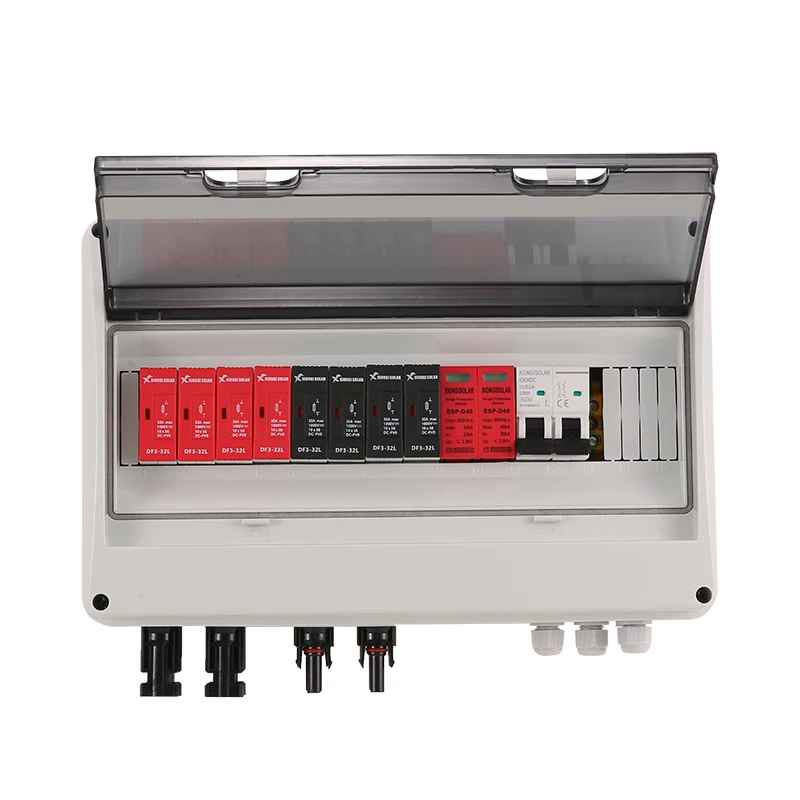 XIONGISOLAR 맞춤형 4 in 1 Out 4 스트링 태양광 발전 Pv Dc 어레이 태양광 패널 시스템용 플라스틱 배터리 결합기 상자