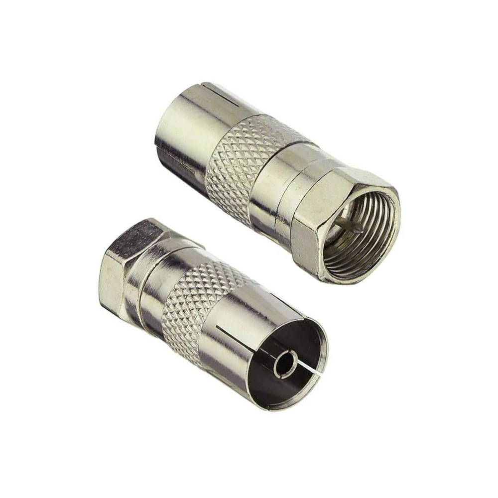 2 stücke f-Typ zu TV IEC 90-Grad-Stecker & Buchse HF-Koaxial adapter Adapter TV-Koaxial antennen anschluss – Detail 4
