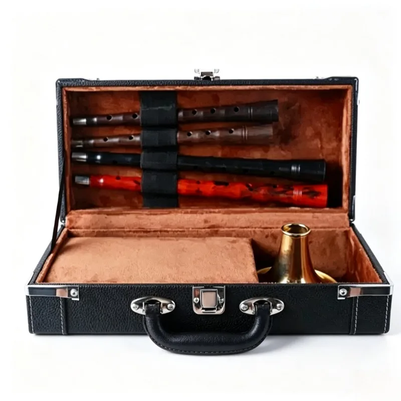 4/10 Pack Suona Case Leather Suona Storage Box Hard Reinforced Suonas Organizing Box Portable Suonas Carrying Case with Lock