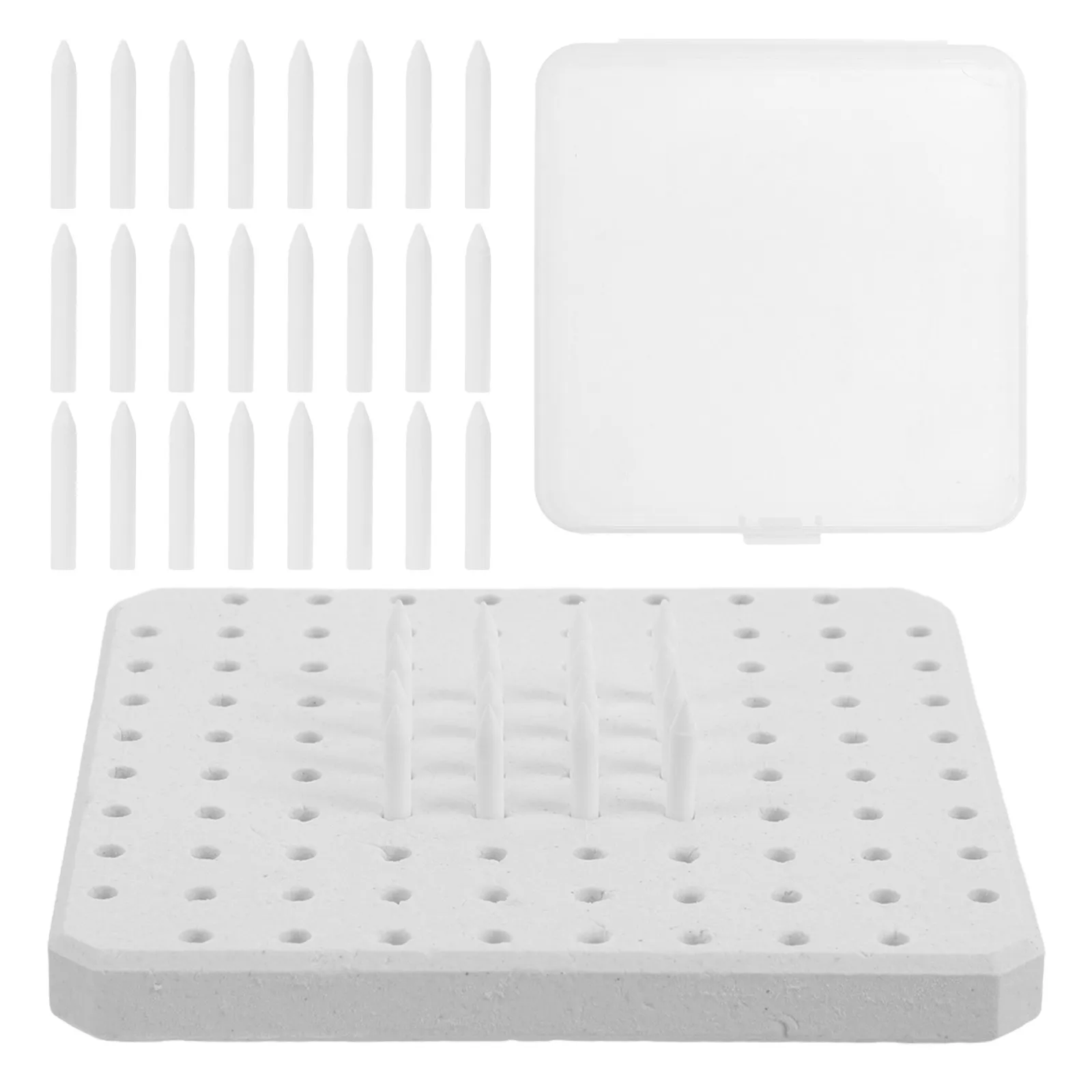 1Set Kiln Stilts and Refractory Support Nail Set Fireproof Pottery Firing Mat High Temp Resistant Ceramic Kiln Furniture Tools