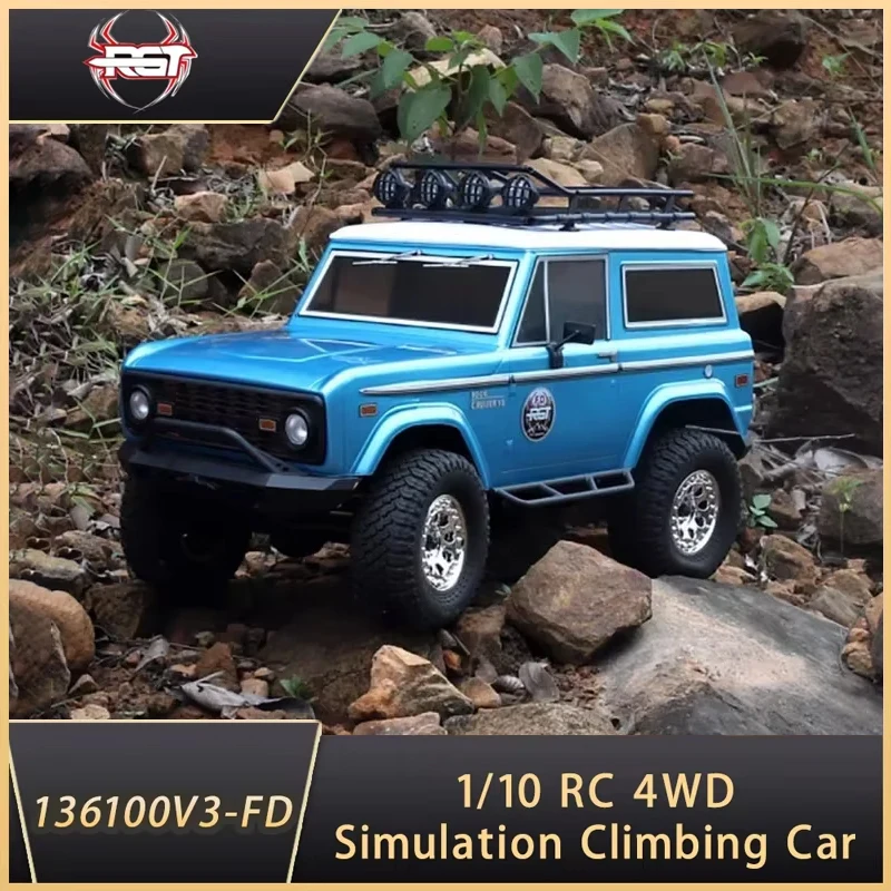 RGT 136100V3FD 1/10 4WD Bronco RTR RC anti real climbing off-road vehicle 2.4GHZ remote control car model adult boy toy gift