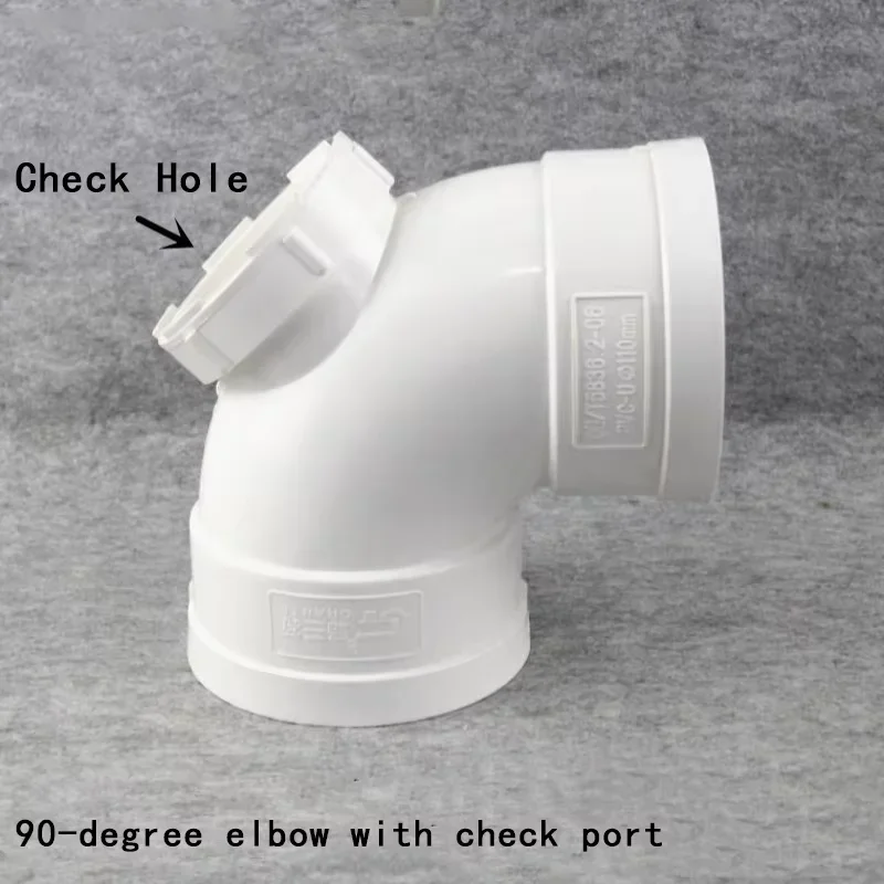 

Pvc Drainage Pipe 90 Degree Elbow Joint With Inspection Port Drainage Fittings 50mm 75mm 110mm 160mm