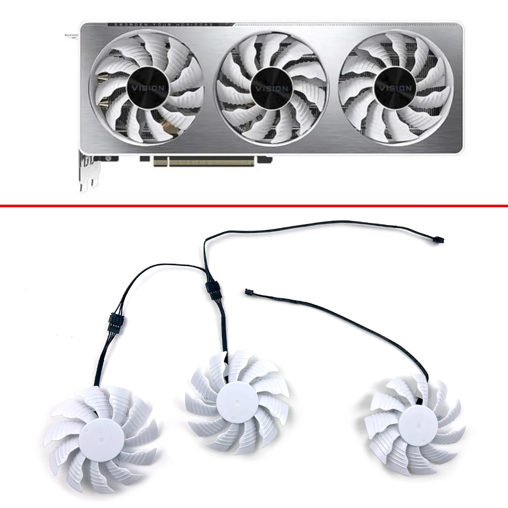 

Cooling Fan 82MM 4PIN T128015SU for Gigabyte GeForce RTX 3070 VISION OC 8G RTX 3060 Ti VISION OC 8G LHR video card fans