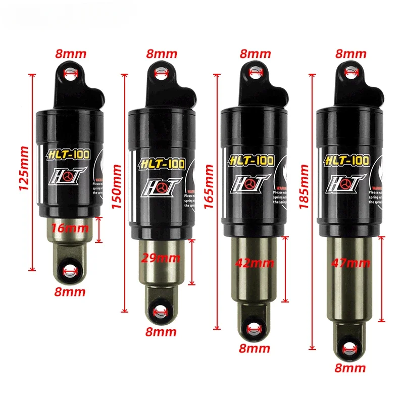 125mm*850bl 150mm*1000bl Bicycle Oil Spring Shock Absorber Mountain Shock Absorber Road Mountain Bike Shock Absorber