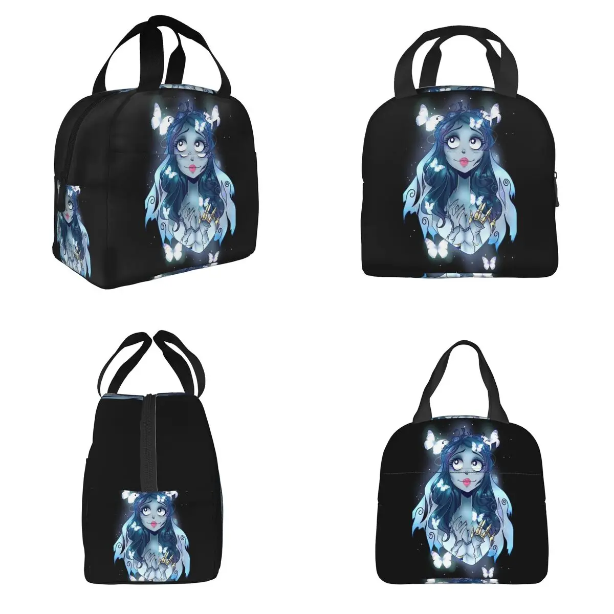 هالوين فيلم جثة العروس شبح تيم بيرتون معزول حقيبة الغداء للنساء الأطفال المحمولة صناديق الطعام علب الاغذية الحرارية حمل