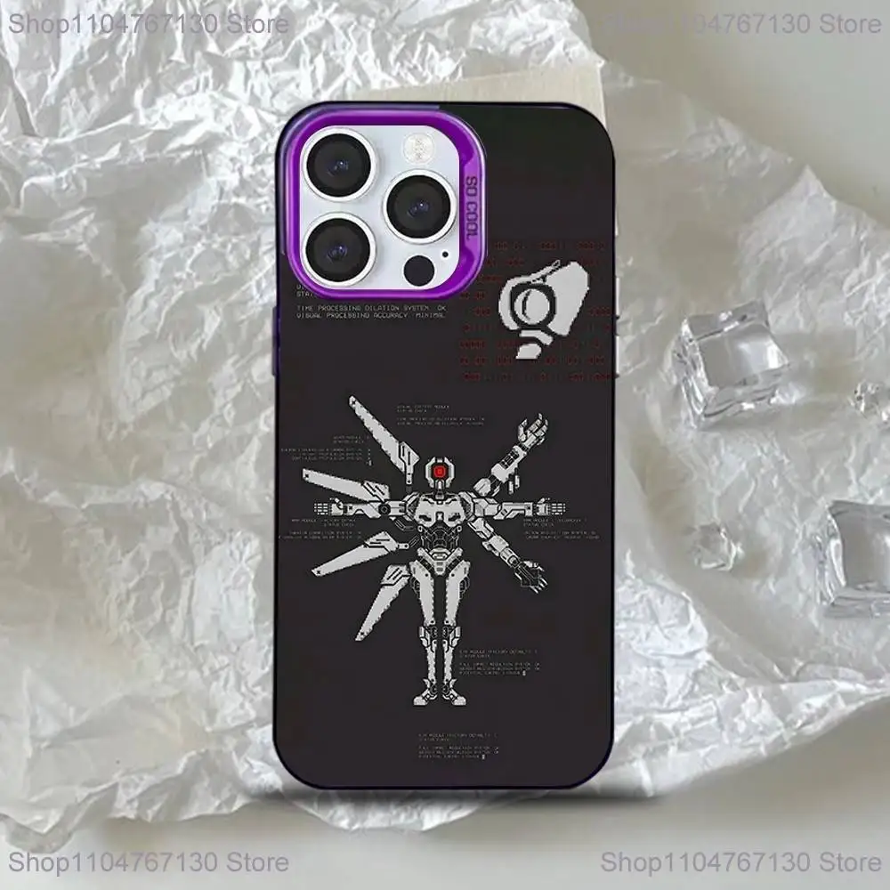 حافظة هاتف U-Ultrakill لهاتف iPhone 16,15,14,13,12,11,Mini,Pro,SE,MAX غطاء سيليكون أرجواني غير لامع