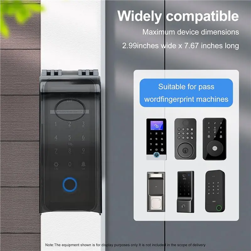 T24C 2X Outdoor Weatherproof Keypad Cover For Garage Door, Fingerprint Lock With Sunshade And Rain Protection