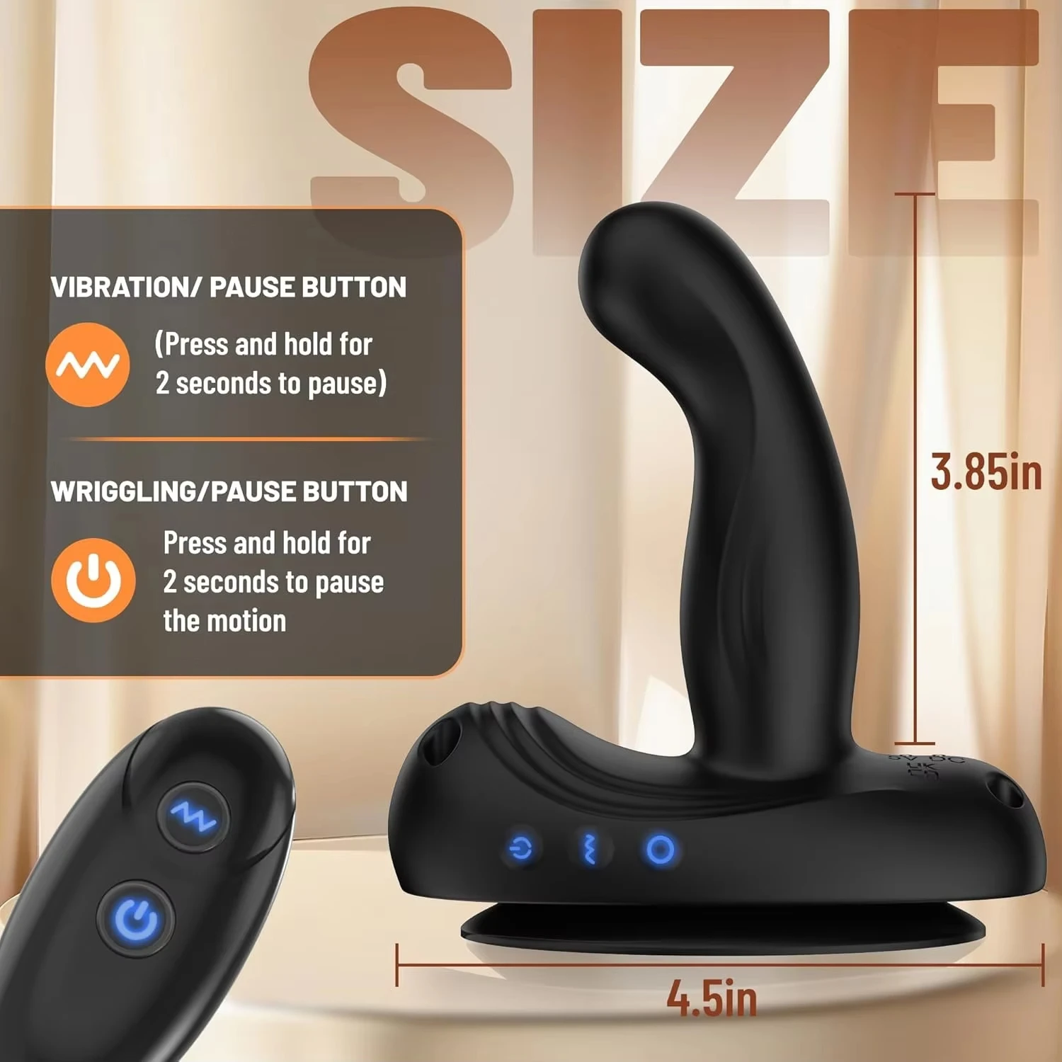 2026 Vibrator Anal Plug Male Prostate Massager Wiggling Vibrating Butt Plug with Remote Control Adults Anus Sex Toys For Men Gay - Image 5