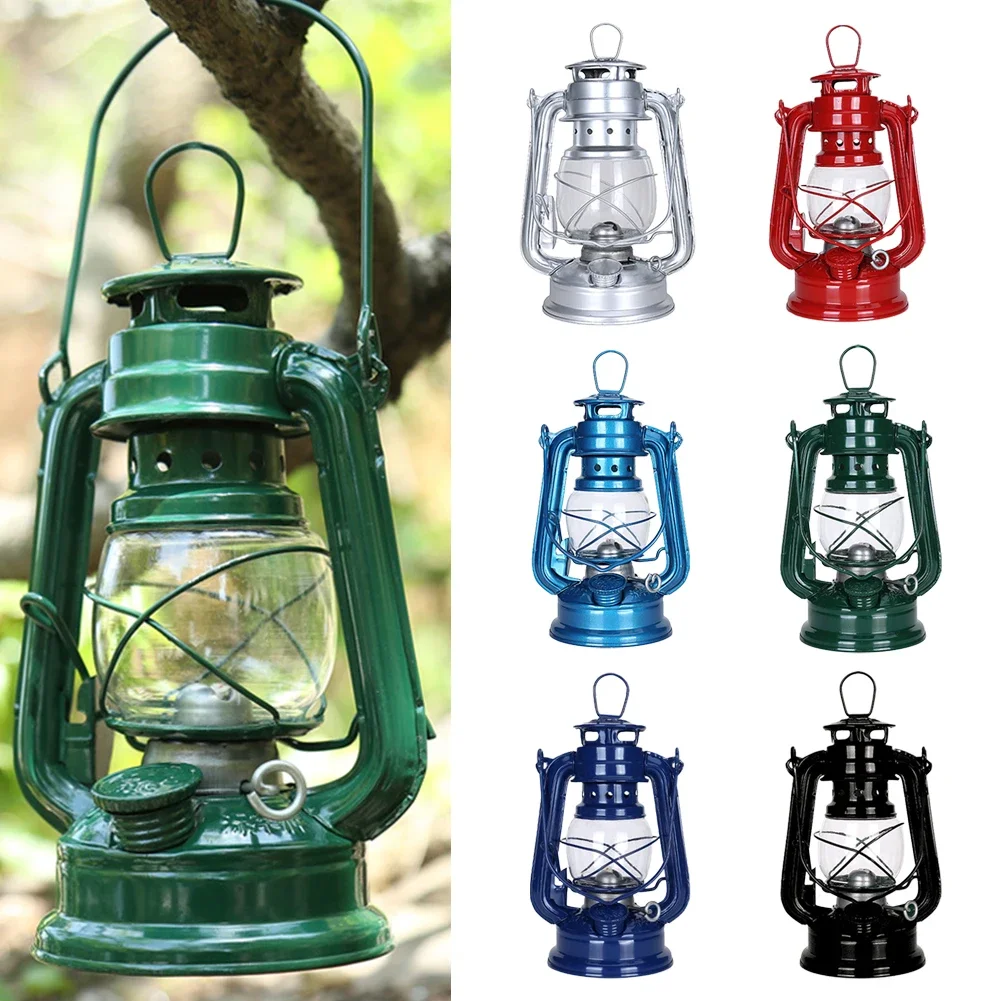 Retro Camping Lantern Portable Kerosene Lamp Vintage Petroleum Storm Light For Outdoor Hiking Fishing Tent Atmosphere Lamps