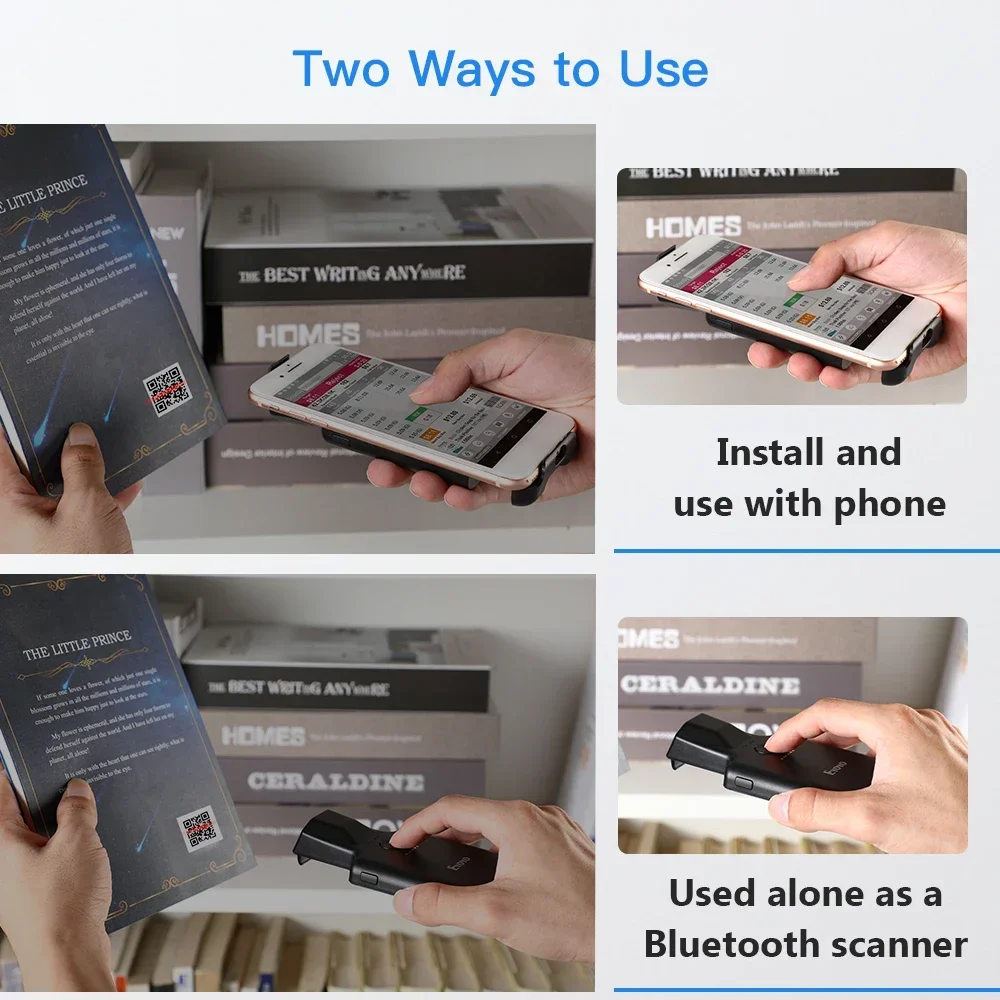Eyoyo Phone Barcode Scanner USB Bluetooth1D 2D  PDF417 Data Matrix Code Maxicode Screen Scanning Android  iOS System Computer