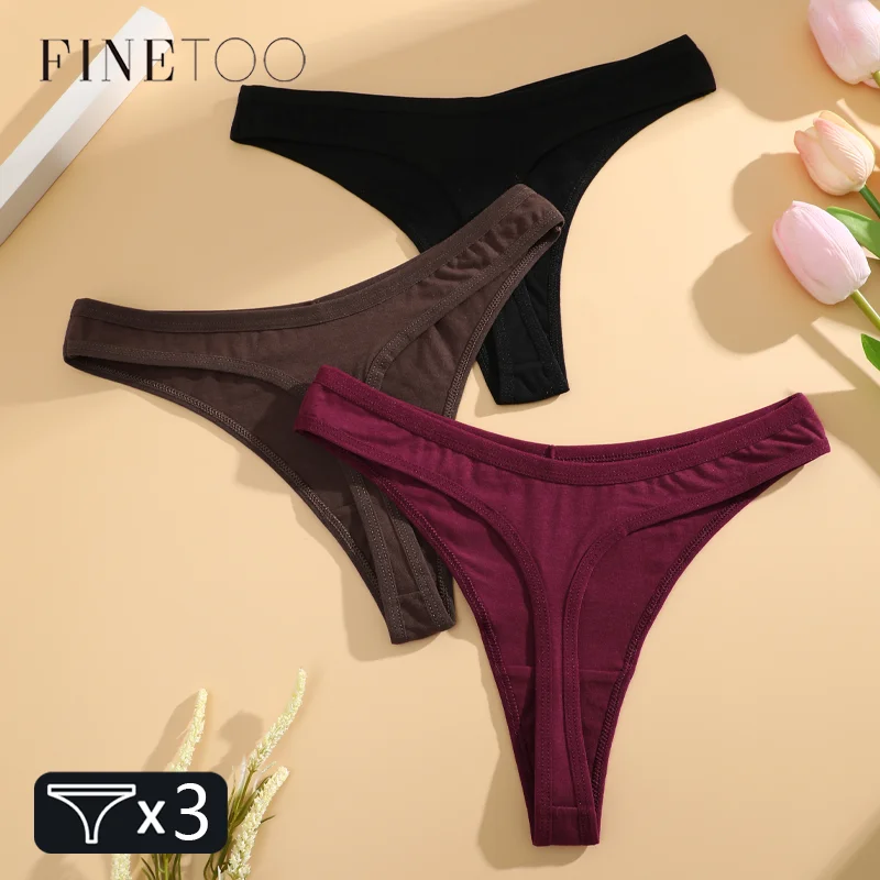 3Pcs/set Cotton Seamless Panties Comfort Underwear for Women Low Waist Breathable Thongs Sexy Solid Sport G-String Soft Lingerie