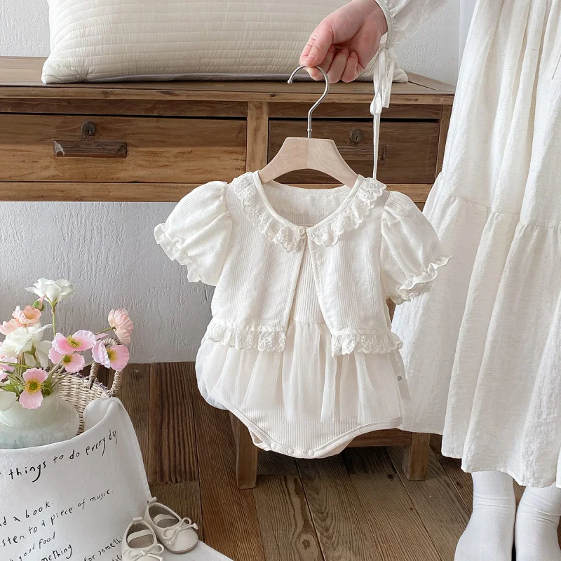 

Baby clothes for summer, thin style, stylish summer outfit for baby girls, summer romper, outdoor crawling suit, one-year-old fo