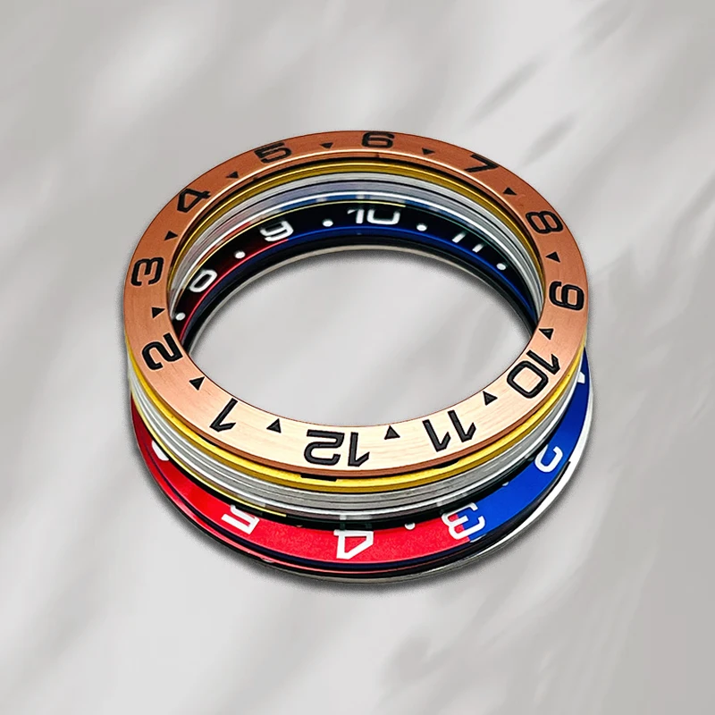 Anello inserto lunetta inclinata in metallo moda 38mm diametro interno 30,5 mm adatto per parti di riparazione di ricambio per orologi da uomo SUB GMT Seiko