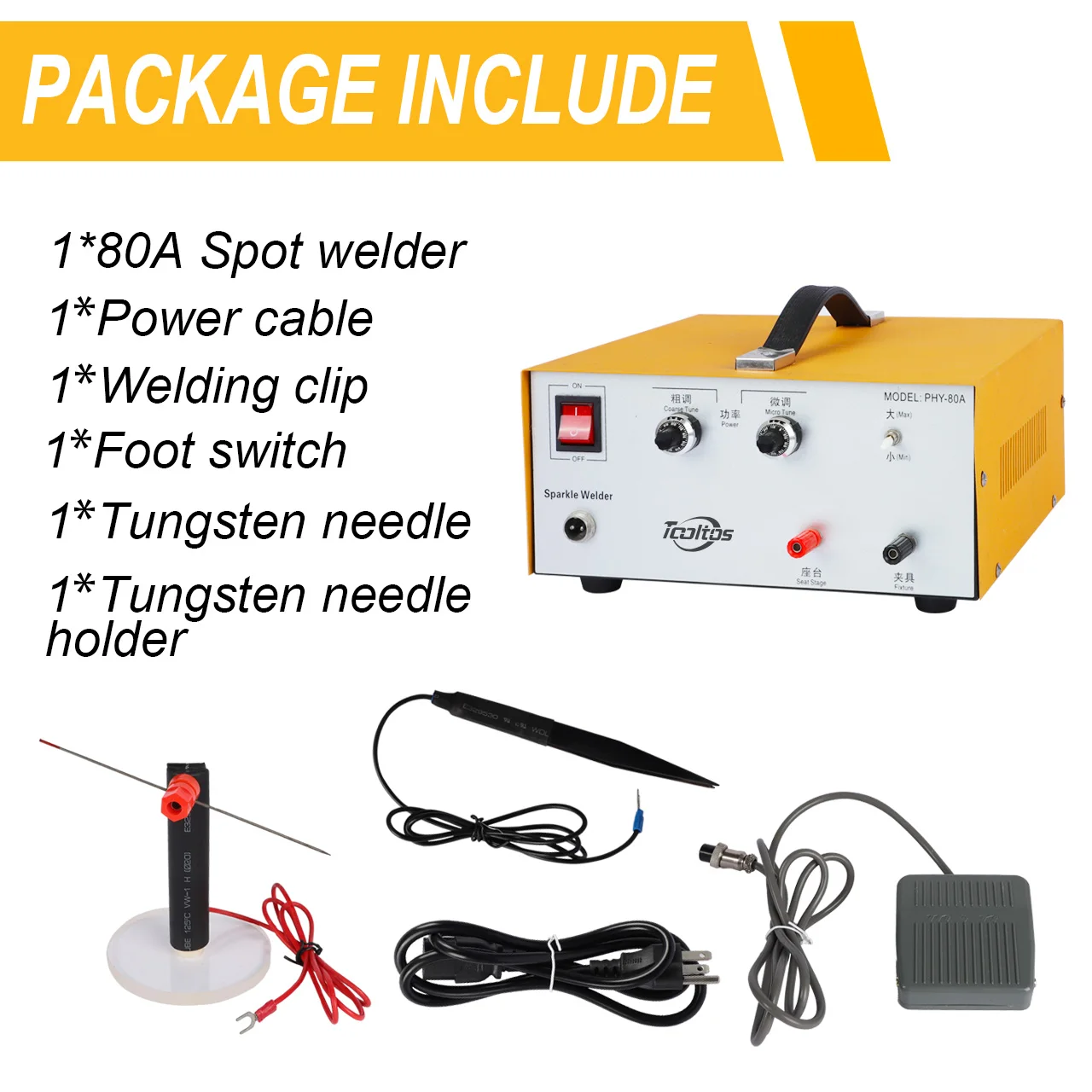 TOKTOS 80A Jewelry Spot Welder for Gold Silver and Platinum Precision Pulse Welding Machine for Jewelry Repair and Making Tools