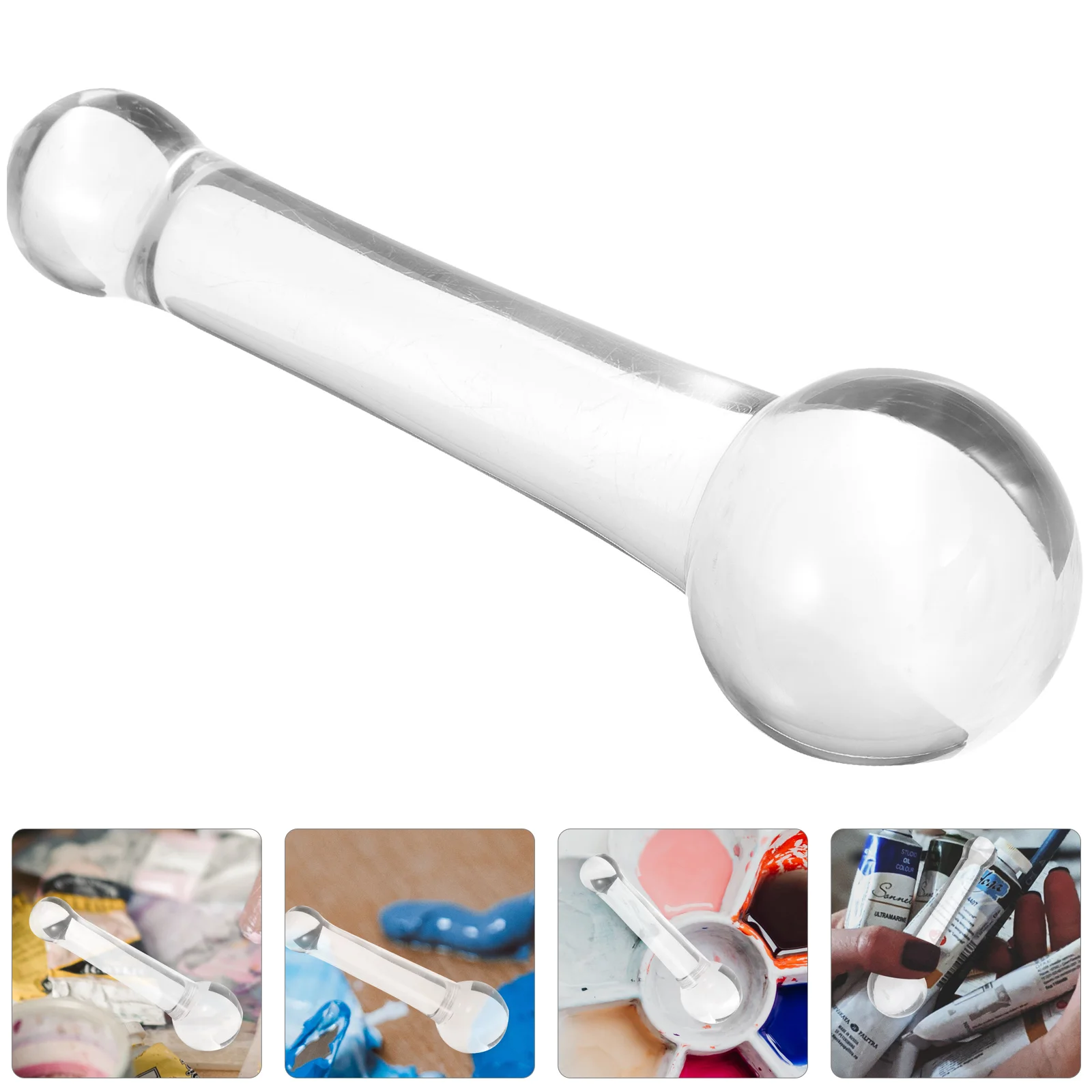 Grinding Pestle Watercolor Glass Rod Grinder Oil Painting Muller Apparatus for Home Making