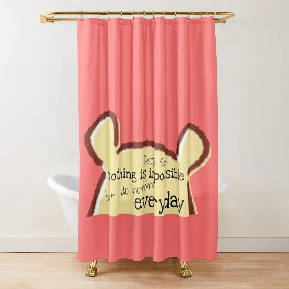 

I do nothing everyday Shower Curtain Waterproof Bath And Anti-Mold Bathtub Shower Set Curtain