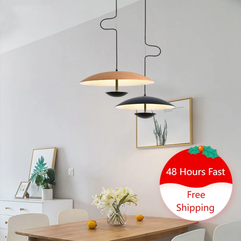 Luces colgantes Led nórdicas para cocina, comedor, Isla, dormitorio, lámpara colgante de cabecera, candelabros de techo modernos, diseño de madera