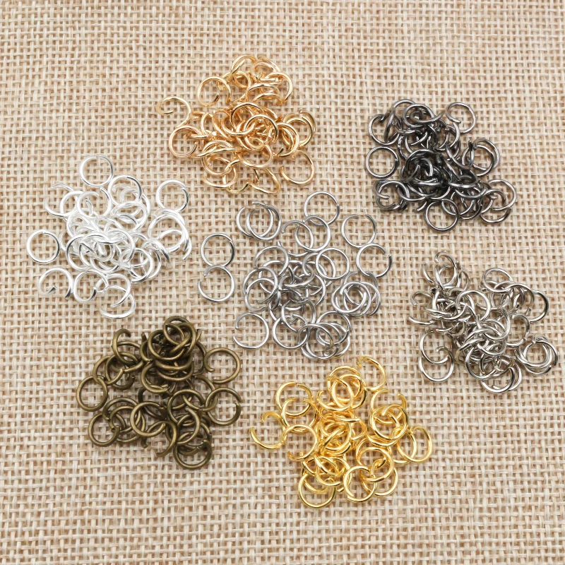 200pcs Open Loop Jump Rings 4 5 6 7 8 10 mm Open JumpRings for DIY Jewelry Making Necklace Bracelet Findings Connector Supplies