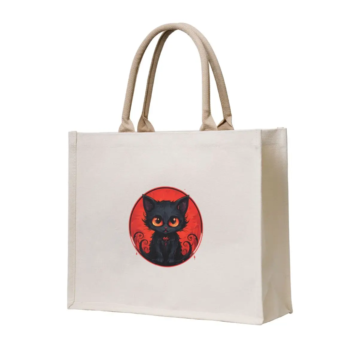 

Vampire Cat Art Tote Bag Candy bags Women's beach bags cute pouch bag