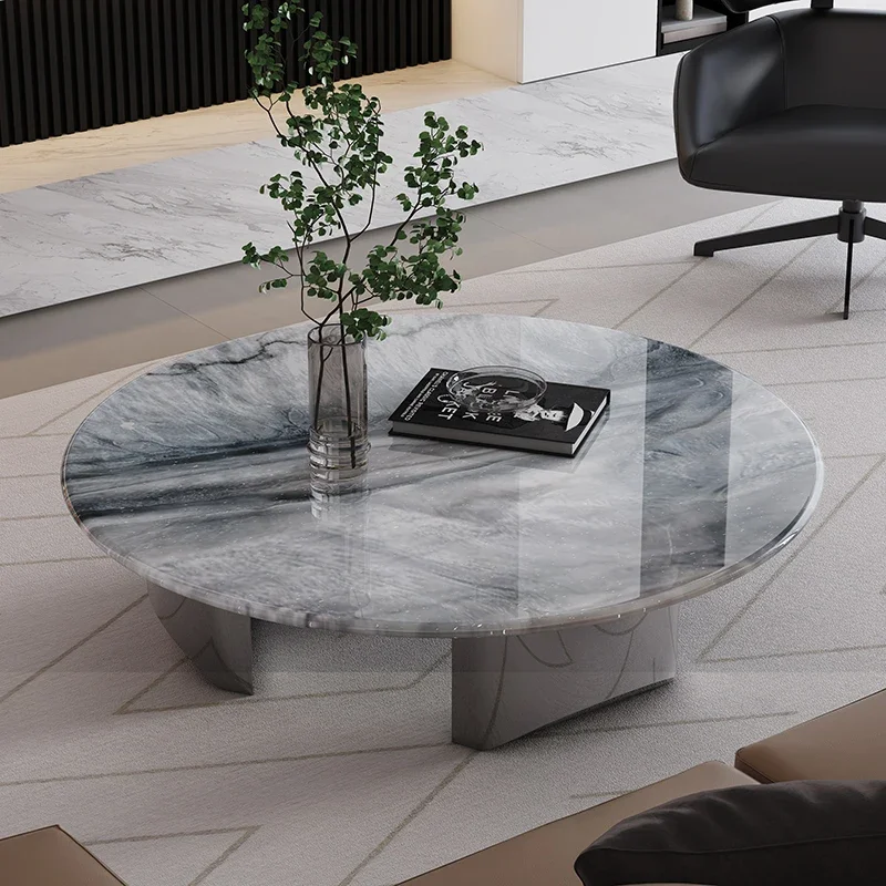 

Bedroom Round Coffee Table Modern Minimalist Luxury Marble Table Living Room Nordic Mueble Entrada Recibidor Coffee Tables Decor