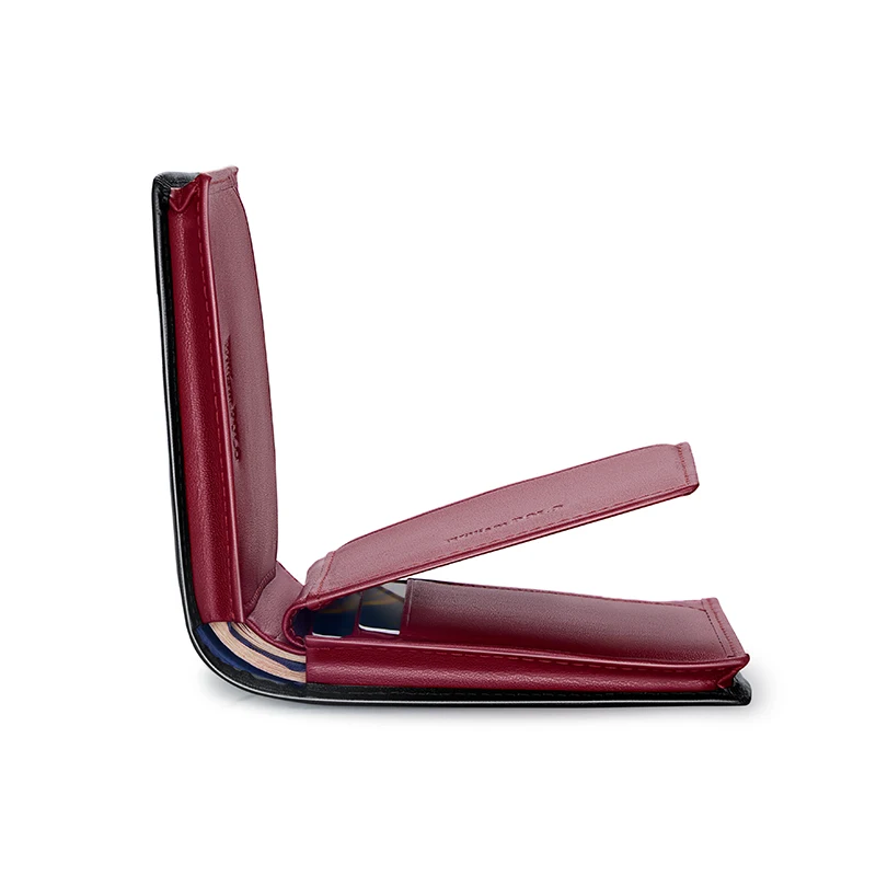 Men's fashionable short wallet, leather personalized card holder, multifunctional card bag