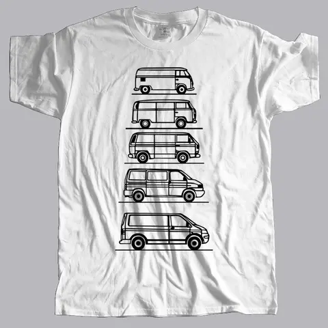 Tshirt men summer top tees Transporters Campers In Disguise T-Shirt T4 Tag Van Geschenk Fur Vater t-shirt loose style tops