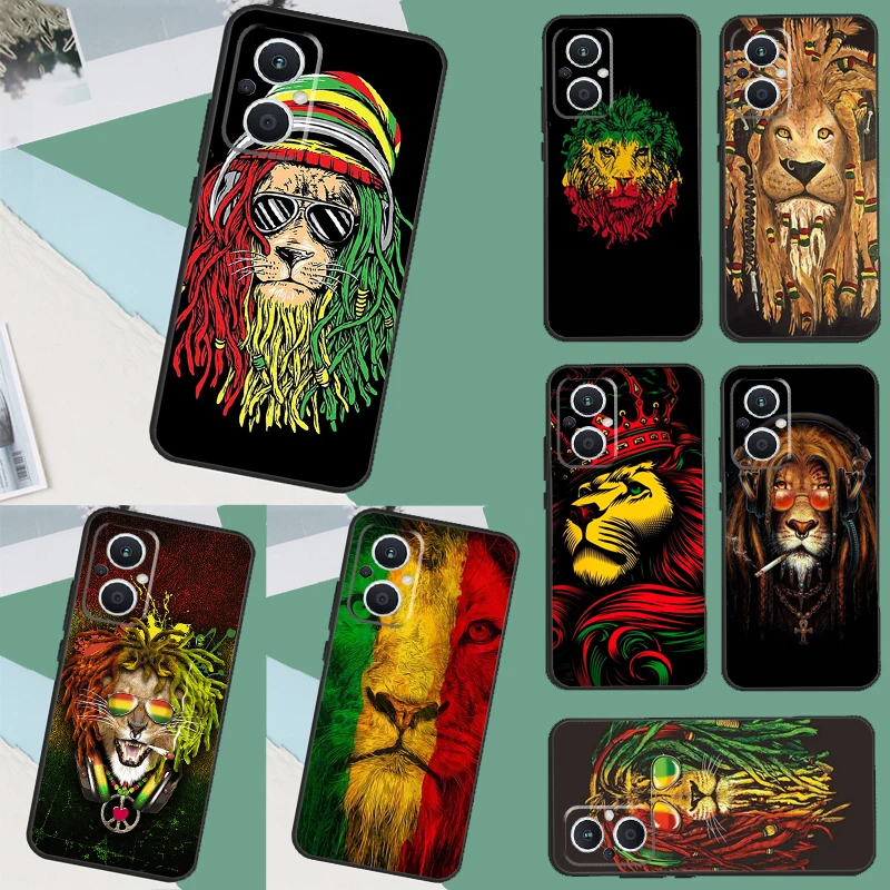 Rasta Lion Reggae Bob Marleys Case For OPPO Reno 10 Pro 7 6 5 8 Lite 8T 5Z 4Z 2Z OPPO Find X6 Pro X2 X3 Neo X5 Lite Cover