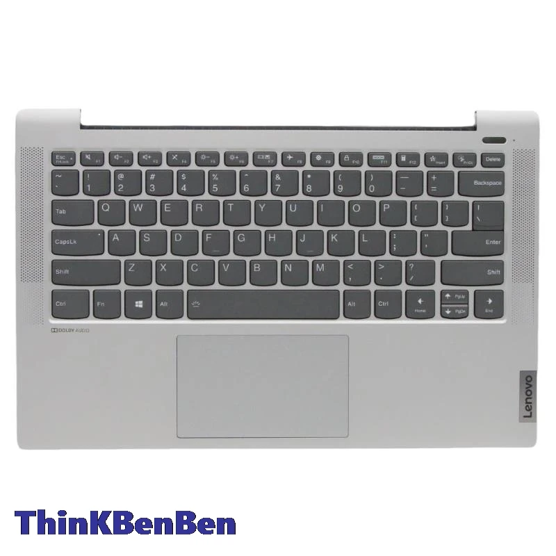 

US English Silver Keyboard Upper Case Palmrest Shell Cover For Lenovo Ideapad 5 14 14IIL05 14ARE05 14ALC05 14ITL05 5CB1A13679