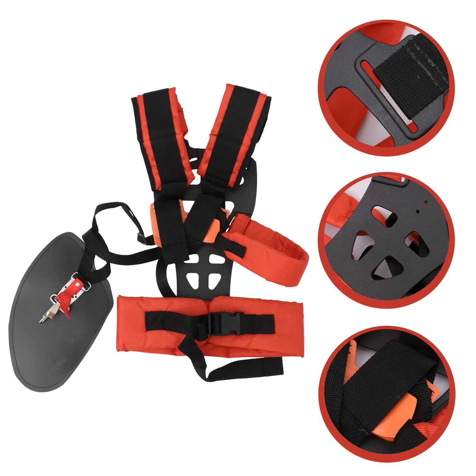Grass Trimmer Shoulder Strap Adjustable Harness with Soft Pad for Brush Cutter Strimmer Garden Pruner Fatigue Reducing
