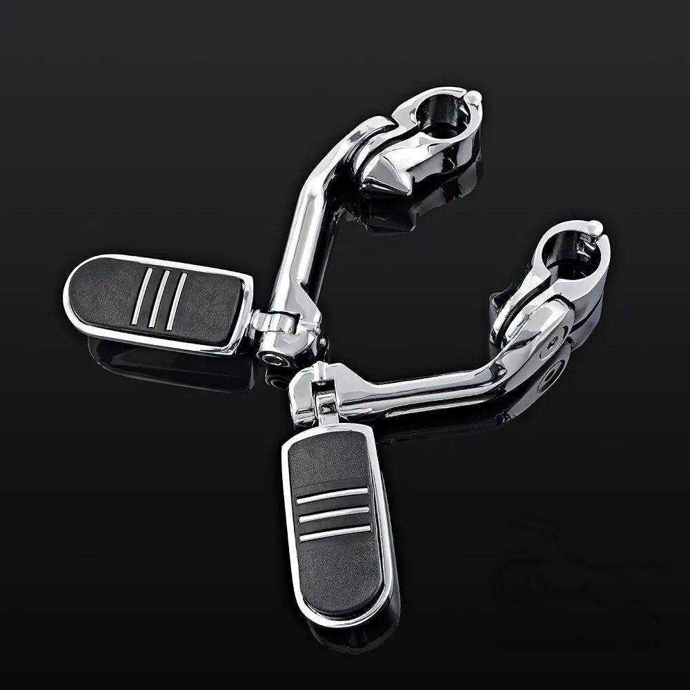 32mm 1.25'' Highway Bar Clamp Mount Angled Engine Guards Footpeg Pedal For Harley Touring Dyna Sofatil Sportster 883 Motorcycle