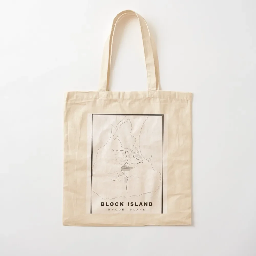 

Block Island Map Tote Bag shoping bag cute pouch bag tote men canvas bags