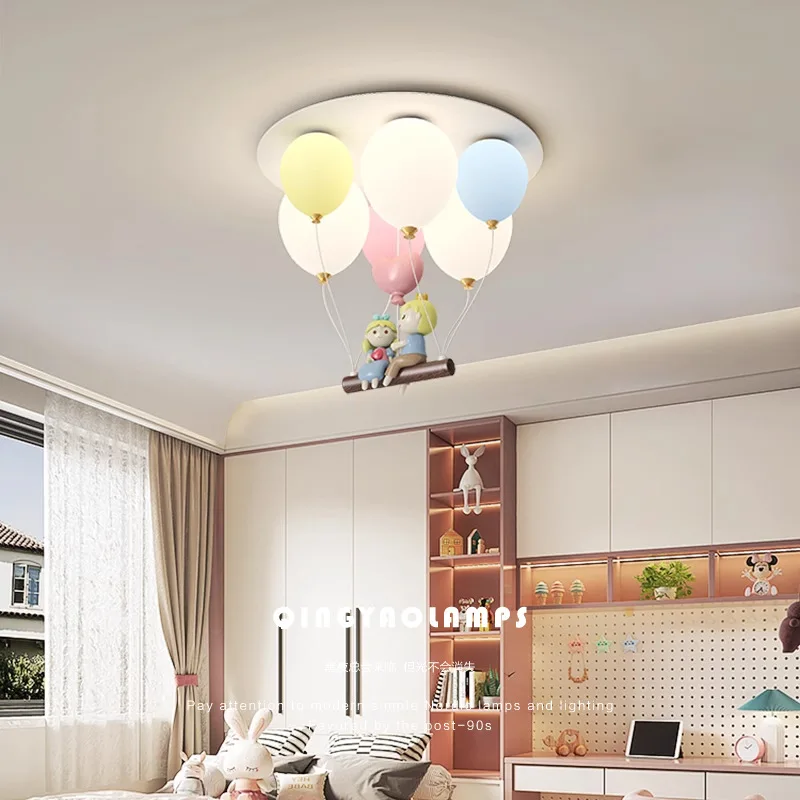 Nordic Balloon Ceiling Light Creative Children's Room Bedroom Parlour Restaurant Warm Romantic Indoor LED Eye Protection Lamp